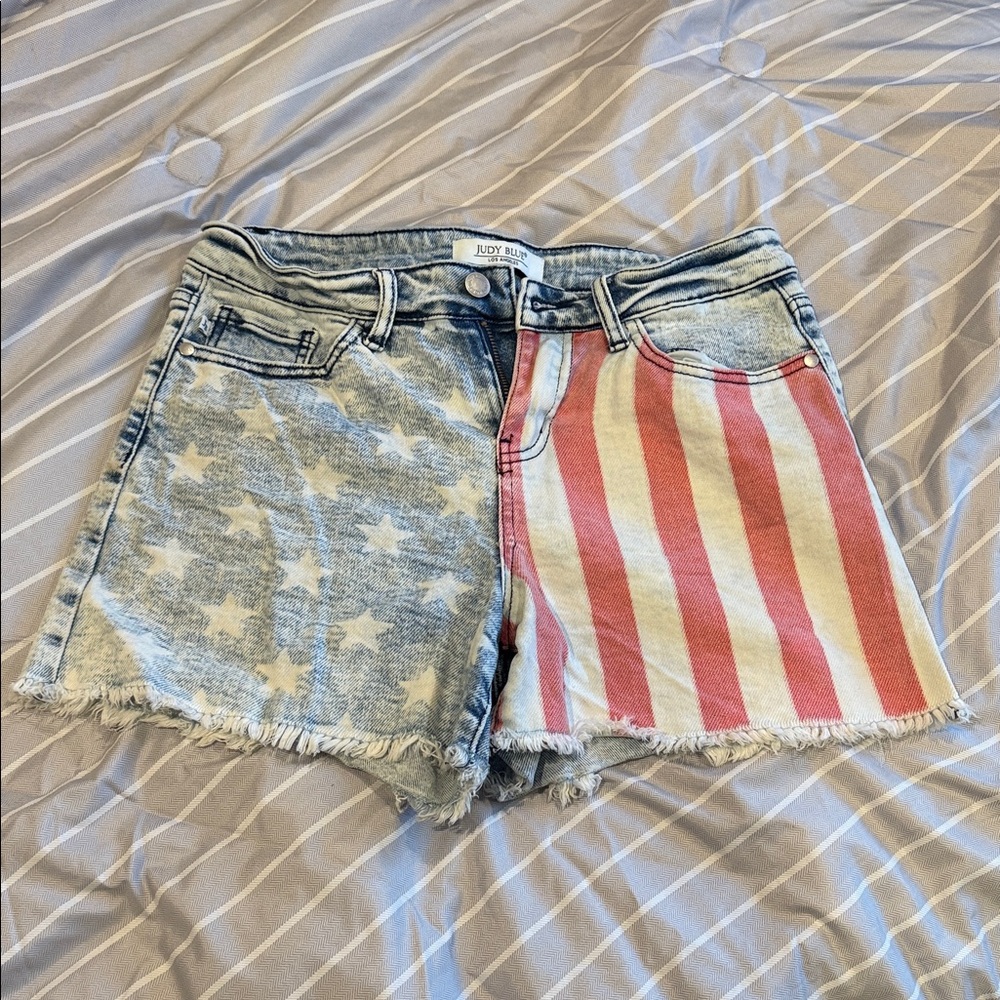 American Flag M Judy Blue  Denim Shorts